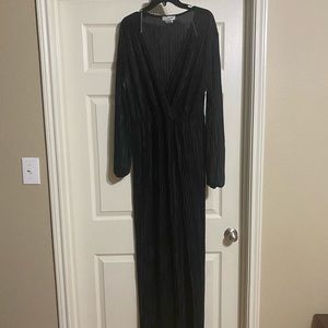 Black Long High Slit Dress